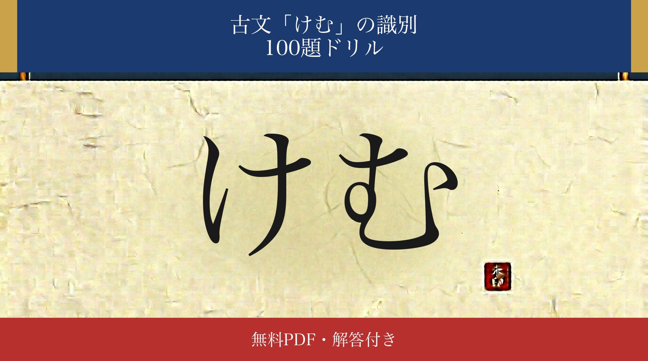 古文「けむ」識別ドリル アイキャッチ