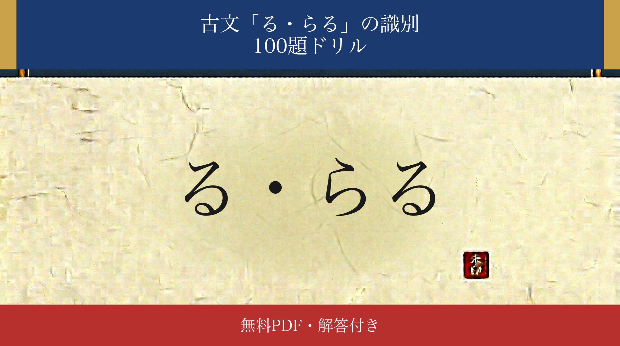 古文「る・らる」識別ドリル アイキャッチ