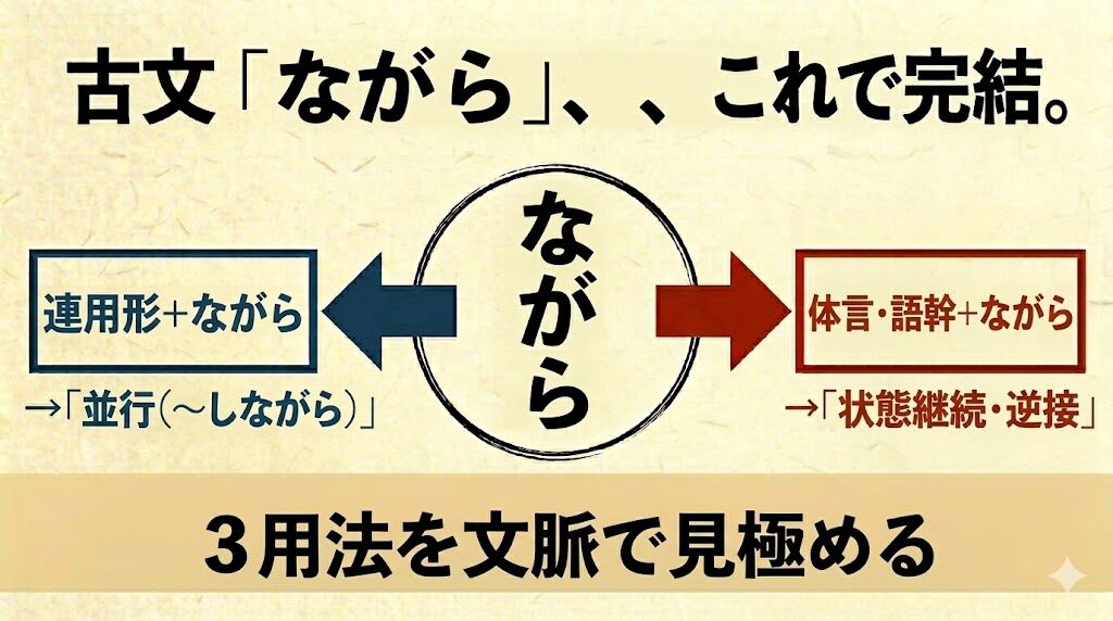 古文「ながら」これで完結