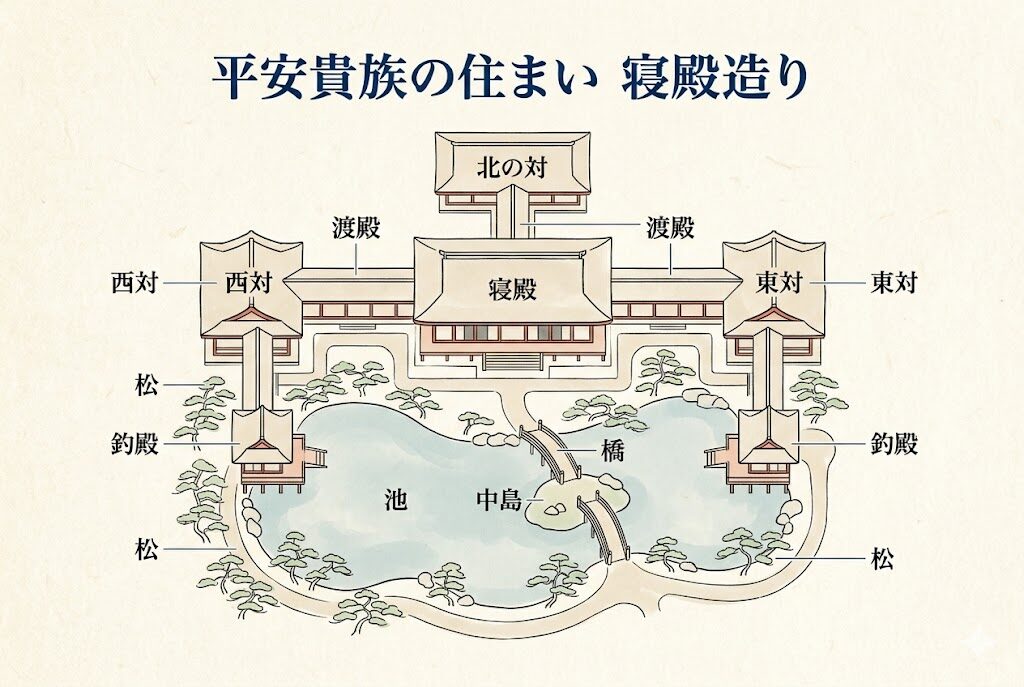 寝殿造りの邸宅構造
