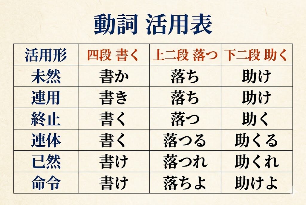 動詞活用表