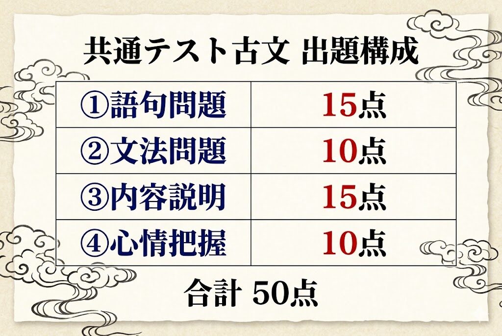 共通テスト古文 出題構成
