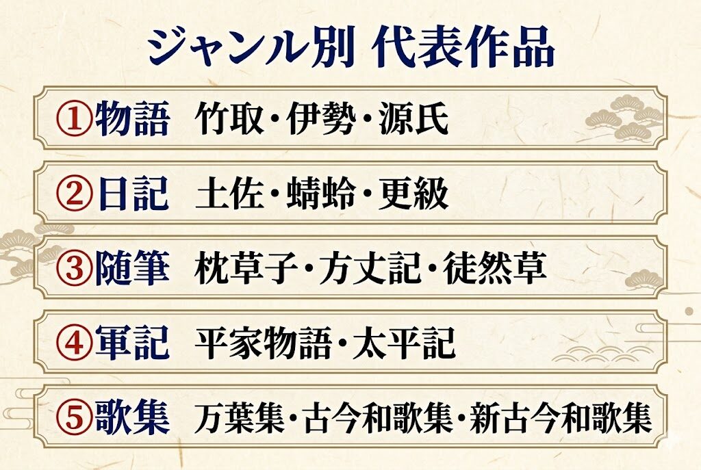 ジャンル別 代表作品