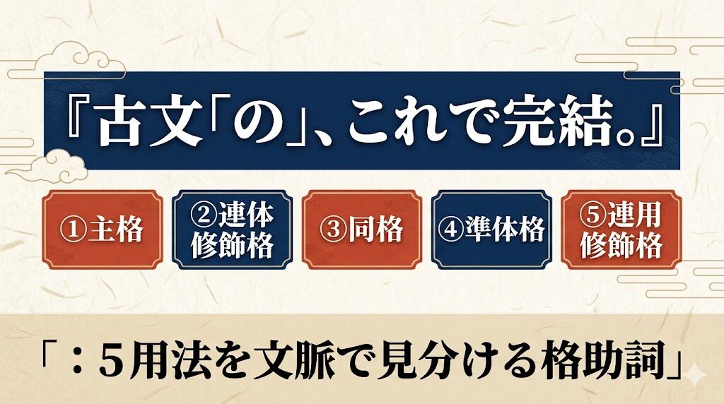 古文「の」これで完結
