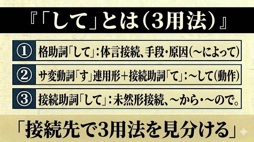 古文「して」基本