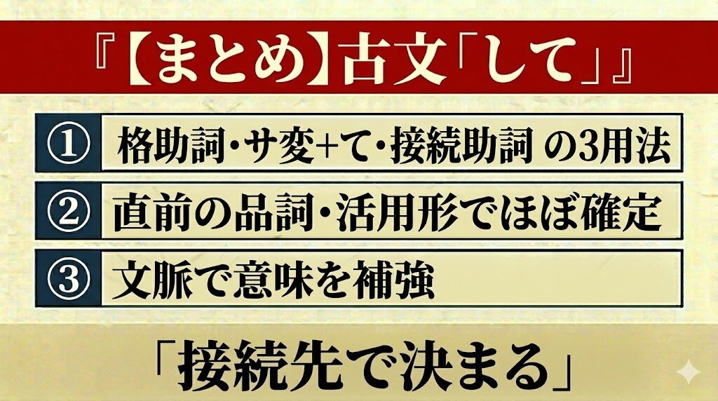 古文「して」まとめ