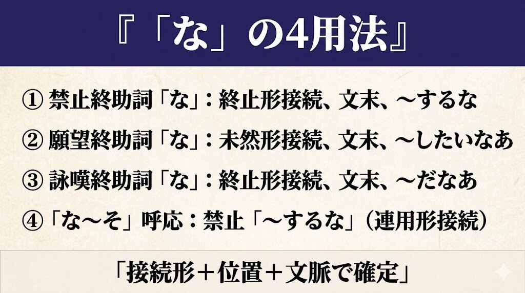 古文「な」基本
