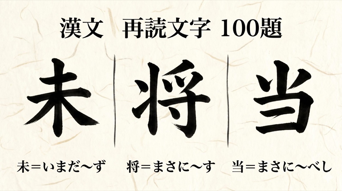 漢文 再読文字 100題 アイキャッチ