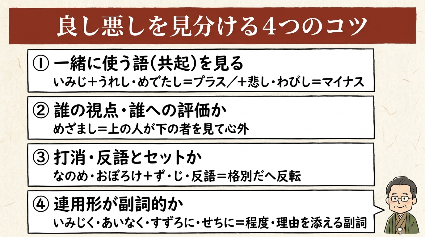 古語の良し悪しを見分ける4つのコツ 図解