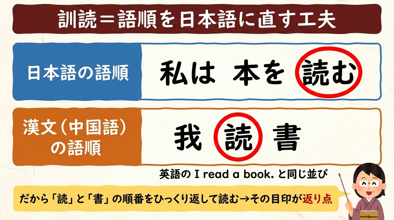 訓読 語順を日本語に直す工夫 図解｜我読書