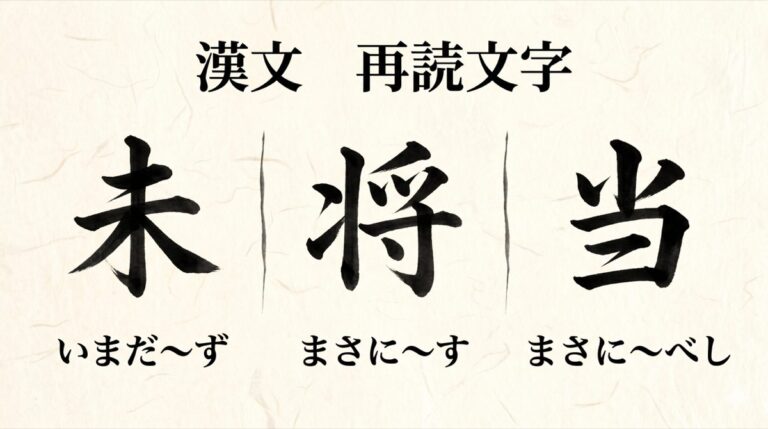 漢文の再読文字を完全整理｜未・将・当・須・宜・猶・盍の読みと意味