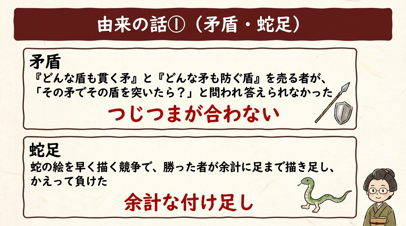 由来の話① 矛盾・蛇足