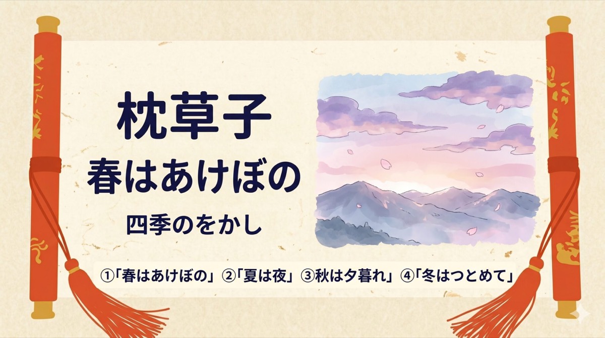 枕草子 春はあけぼの 四季のをかし 作品解説