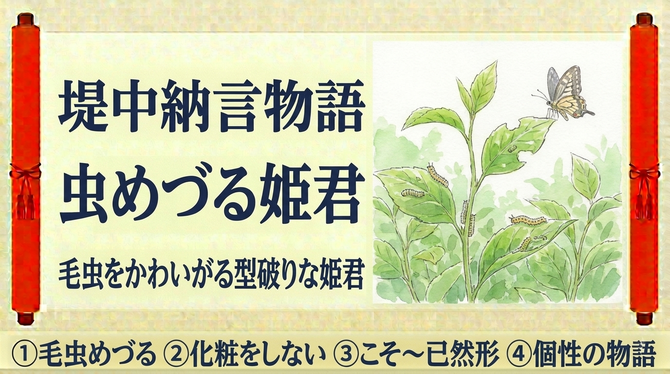 堤中納言物語『虫めづる姫君』をやさしく解説｜現代語訳・重要語句・読解のポイント