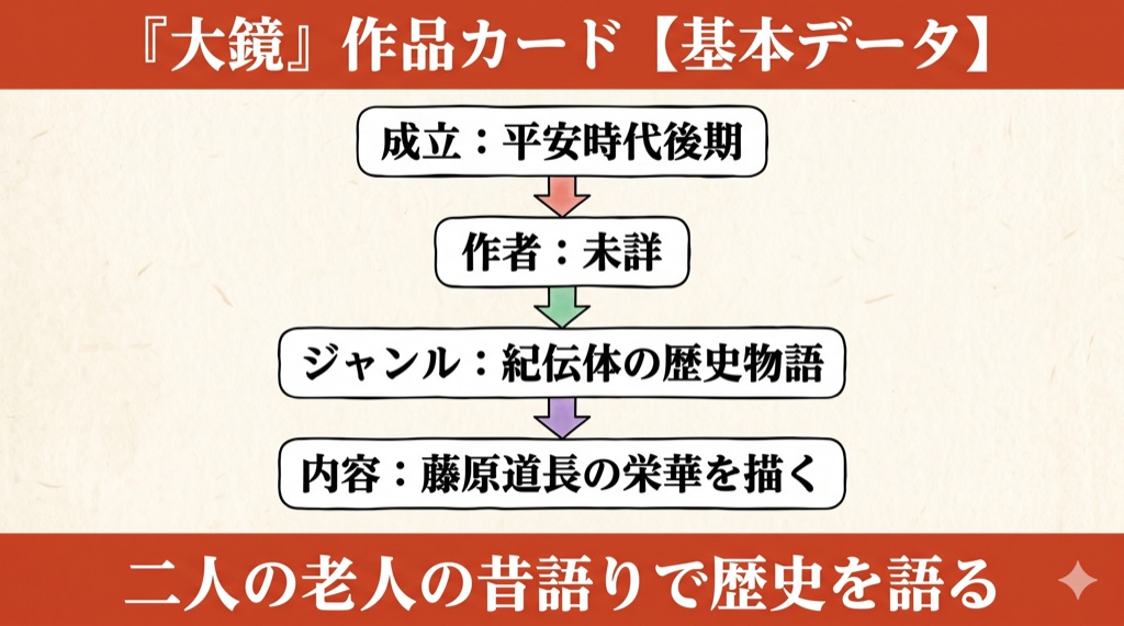 大鏡『雲林院の菩提講』 作品カード（基本データ） の図解