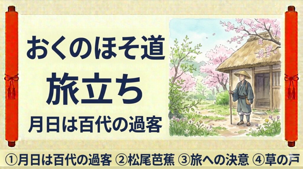 おくのほそ道『旅立ち(月日は百代の過客)』をやさしく解説|現代語訳・重要語句・読解のポイント | 誰でも古典塾