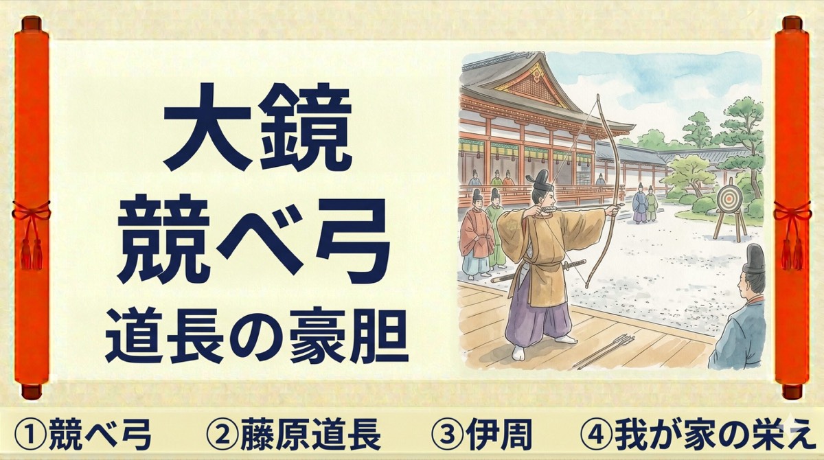大鏡 競べ弓 道長の豪胆