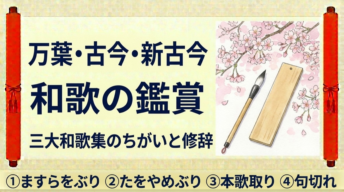 万葉集・古今和歌集・新古今和歌集の和歌をやさしく解説｜三大和歌集の特徴と鑑賞のポイント