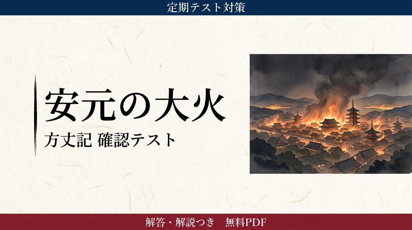 安元の大火｜定期テスト対策 確認テスト