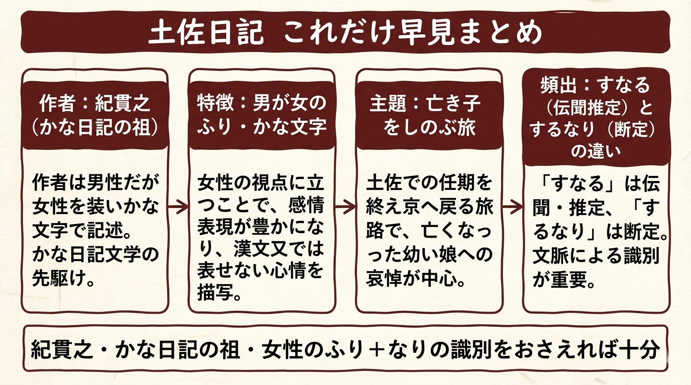 土佐日記 早見まとめ 図解
