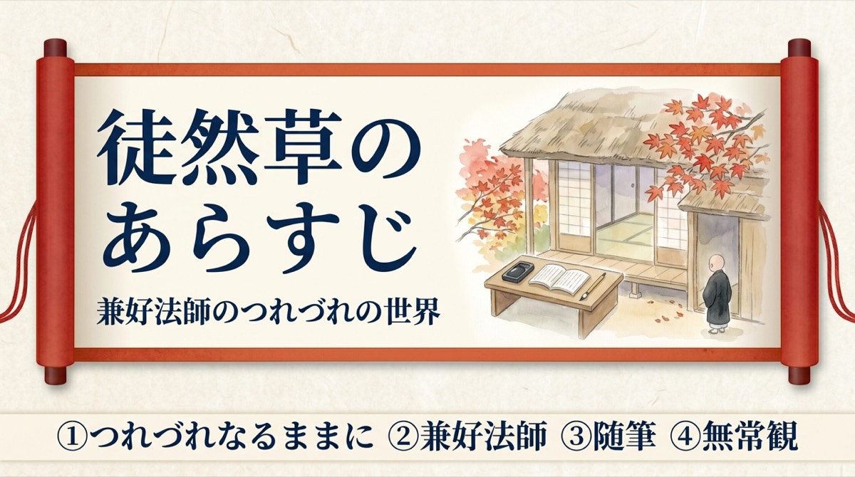 徒然草のあらすじ｜兼好法師・仁和寺の法師・無常観をやさしく解説