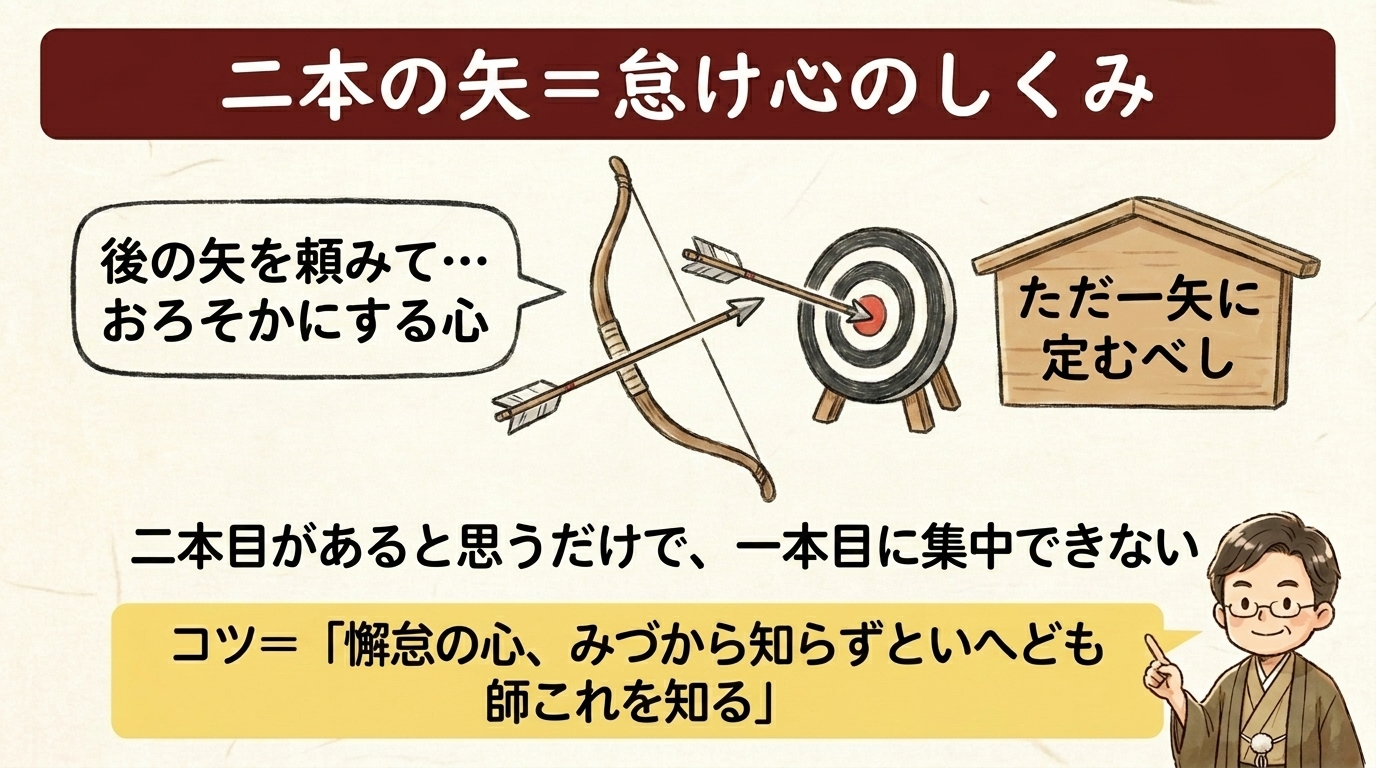 二本の矢=怠け心のしくみ 図解